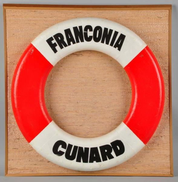 CUNARD LINE-FRANCONIA PRESENTATION HALF RING.     