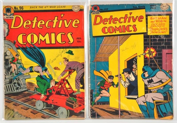 LOT OF 2: 1945-46 DETECTIVE COMICS.               