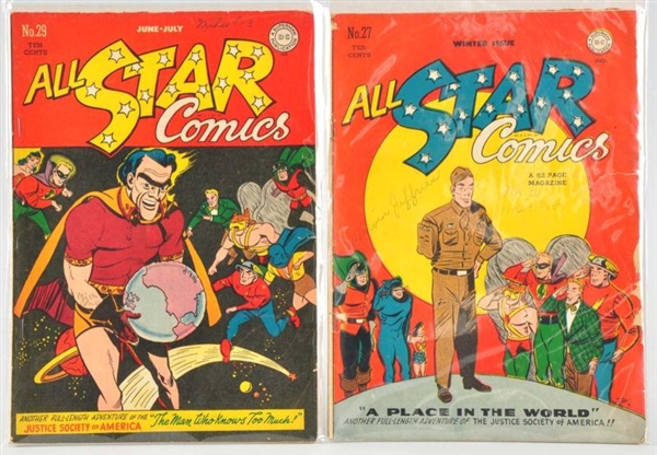 LOT OF 2: 1945-46 ALL STAR COMICS.                