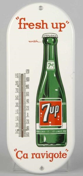 PORCELAIN 7UP THERMOMETER.                        