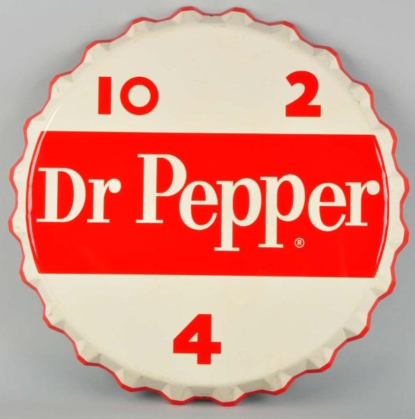 TIN DR. PEPPER BOTTLECAP SIGN.                    