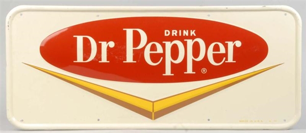 EMBOSSED TIN DR. PEPPER SIGN.                     