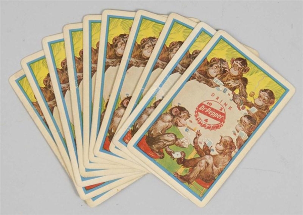 LOT OF 10: DR. PEPPER MONKEY PLAYING CARDS.       