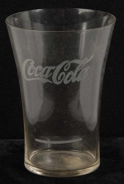 1904 COCA-COLA FLARE GLASS WITH SYRUP LINE.       