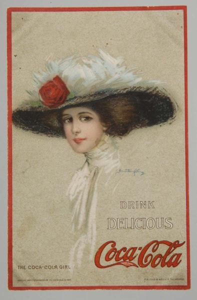 1910 COCA-COLA GIRL POSTCARD.                     
