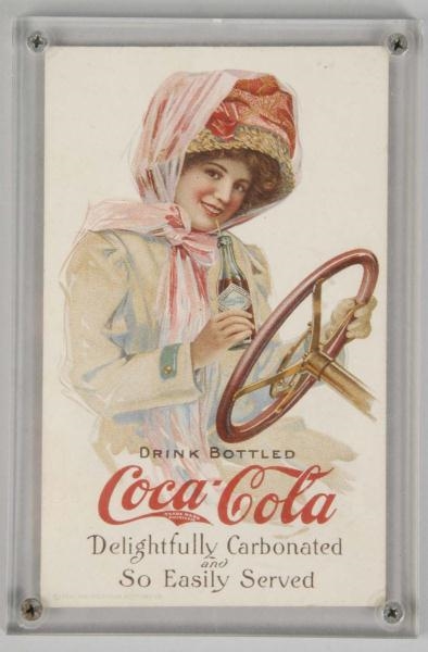 1911 COCA-COLA MOTOR GIRL INK BLOTTER.            