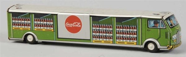 TIN COCA-COLA EXTENDED LENGTH TRUCK TOY.          