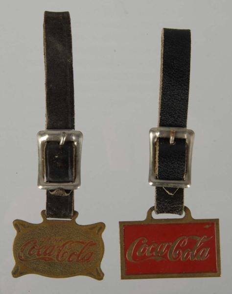 LOT OF 2: COCA-COLA WATCH FOBS.                   