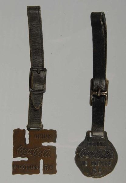 LOT OF 2: COCA-COLA WATCH FOBS.                   