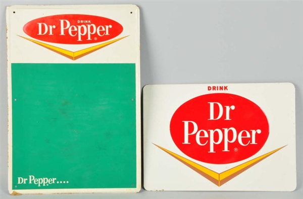 LOT OF 2: TIN DR. PEPPER SIGNS.                   