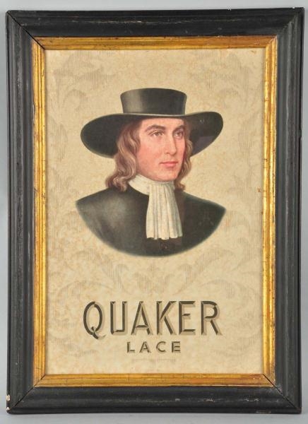 CARDBOARD QUAKER LACE ADVERTISING SIGN.           