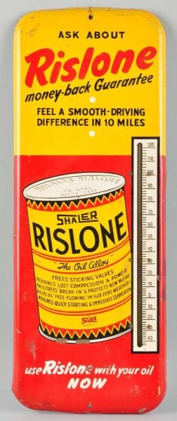 PORCELAIN RISLONE OIL THERMOMETER.                