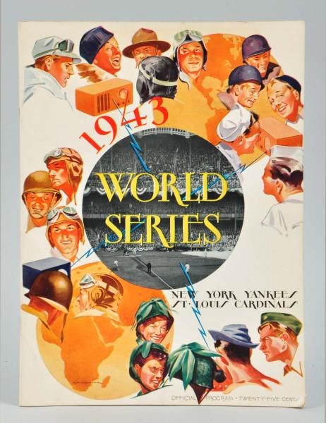 1943 YANKEES-CARDINALS WORLD SERIES PROGRAM.      