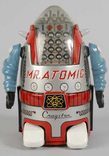 TIN MR. ATOMIC ROBOT BATTERY-OPERATED TOY.        