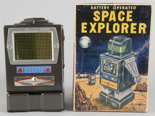 TIN SPACE EXPLORER ROBOT BATTERY-OPERATED TOY.    