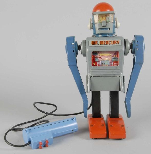 TIN MR. MERCURY ROBOT BATTERY-OPERATED TOY.       