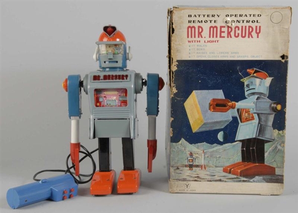 TIN MR. MERCURY ROBOT BATTERY-OPERATED TOY.       