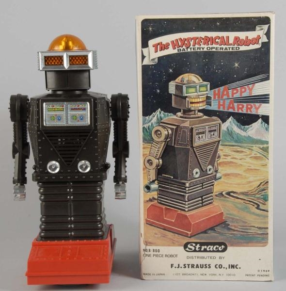 PLASTIC HYSTERICAL ROBOT BATTERY-OPERATED TOY.    