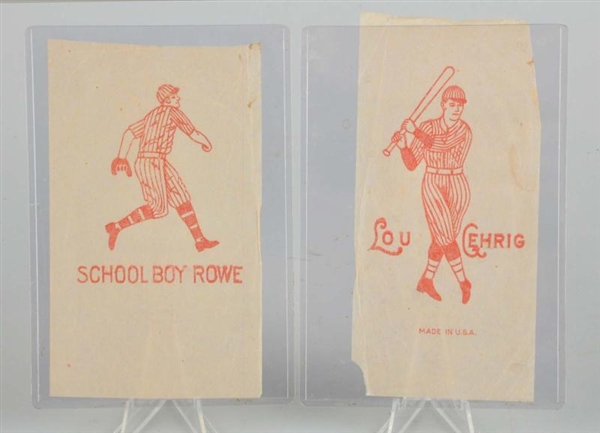 LOT OF 2: EARLY BASEBALL TRANSFERS.               