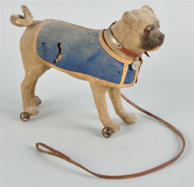 BULLDOG ON WHEELS PLATFORM TOY.                   