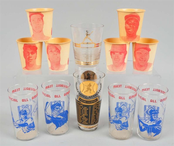 LOT OF 12: GLASSES & PAPER CUPS.                  