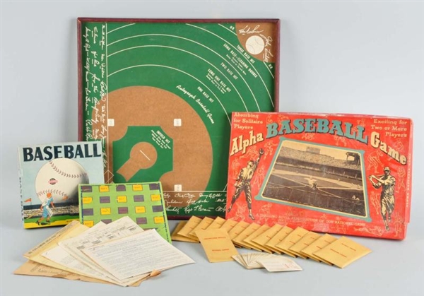 LOT OF 4: VINTAGE BASEBALL GAMES.                 