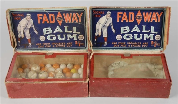 LOT OF 2: FADEWAY BALL GUM DISPLAY BOXES.         