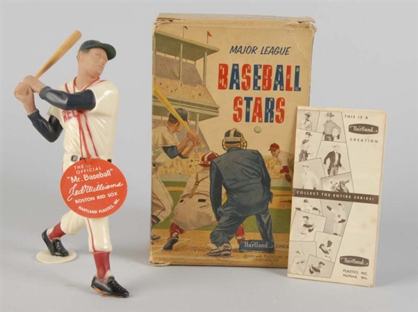 PLASTIC HARTLAND TED WILLIAMS BASEBALL FIGURE.    