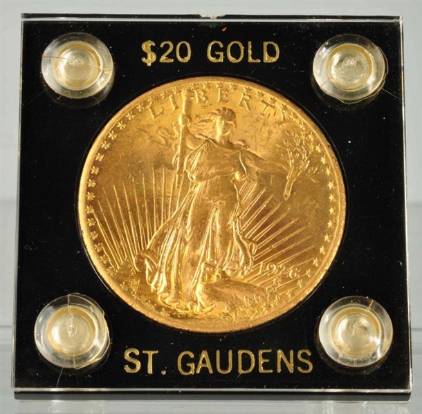 1928 ST. GAUDENS $20 DOUBLE EAGLE GOLD COIN BU.   