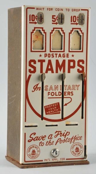 METAL POSTAGE STAMPS DISPENSER.                   