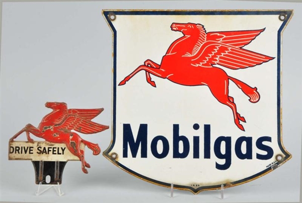 LOT OF 2: MOBILGAS ADVERTISING PIECES.            