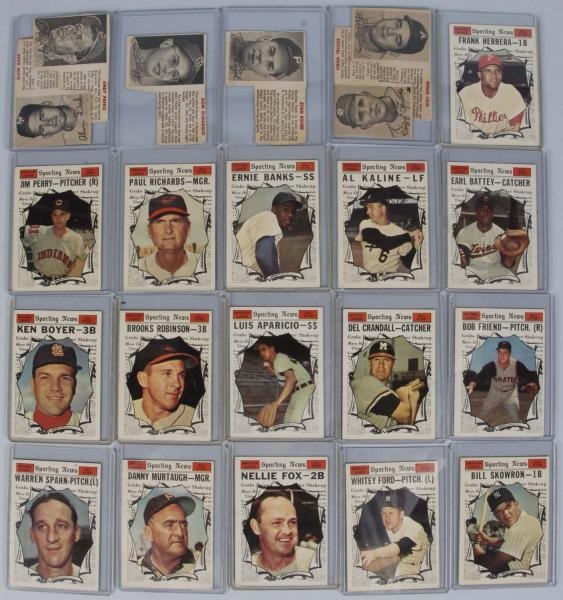 LOT OF 66: TOPPS, REDMAN, & OTHER BASEBALL CARDS. 