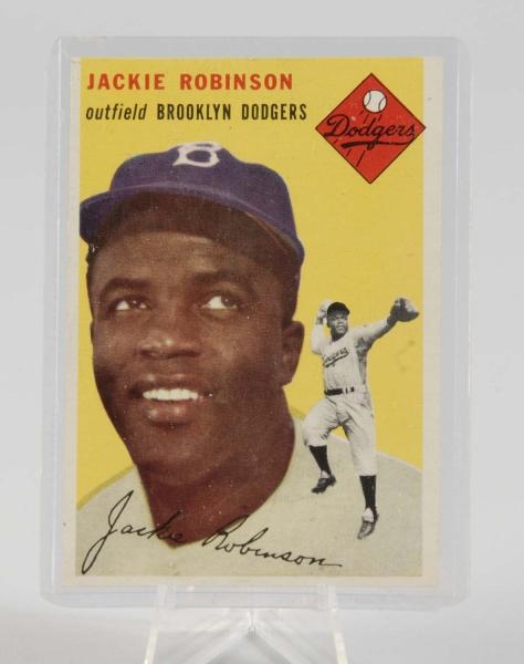 TOPPS 1954 JACKIE ROBINSON BASEBALL CARD.         