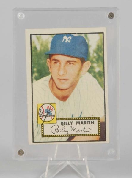 TOPPS 1952 BILLY MARTIN BASEBALL CARD.            