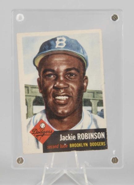 TOPPS 1953 JACKIE ROBINSON BASEBALL CARD.         