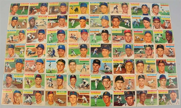 LOT OF 149: TOPPS 1956 BASEBALL CARDS.            