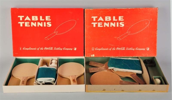 LOT OF 2: COCA-COLA TABLE TENNIS GAME SETS.       