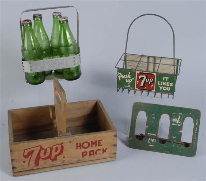 LOT OF 4: ASSORTED 7UP CARRIERS.                  