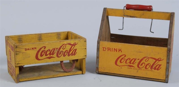 LOT OF 2: WOODEN COCA-COLA CARRIERS.              