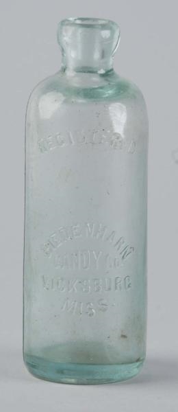 EARLY BIEDENHARN CANDY COMPANY HUTCH BOTTLE.      