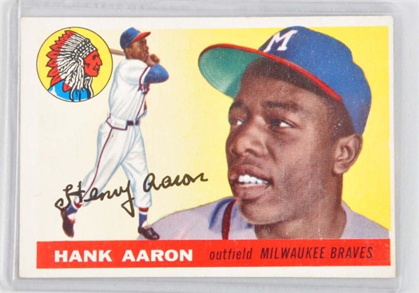 TOPPS 1955 HENRY AARON BASEBALL CARD.             