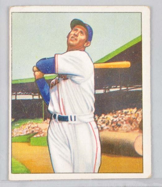 BOWMAN TED WILLIAMS 1950 BASEBALL CARD.           