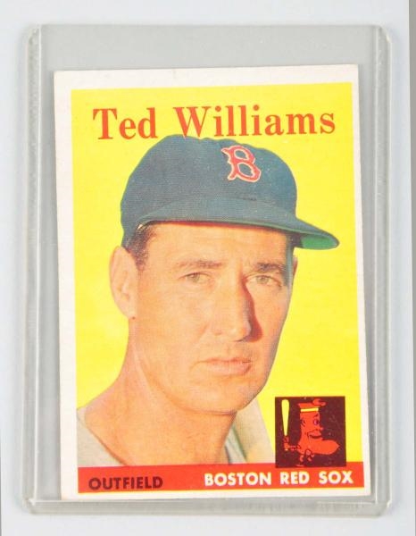 TOPPS 1958 TED WILLIAMS BASEBALL CARD.            