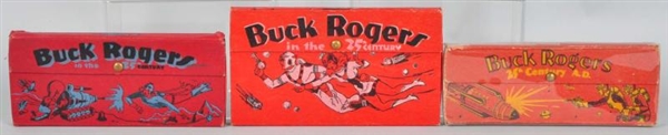 LOT OF 3: RED BUCK ROGERS PENCIL BOXES.           