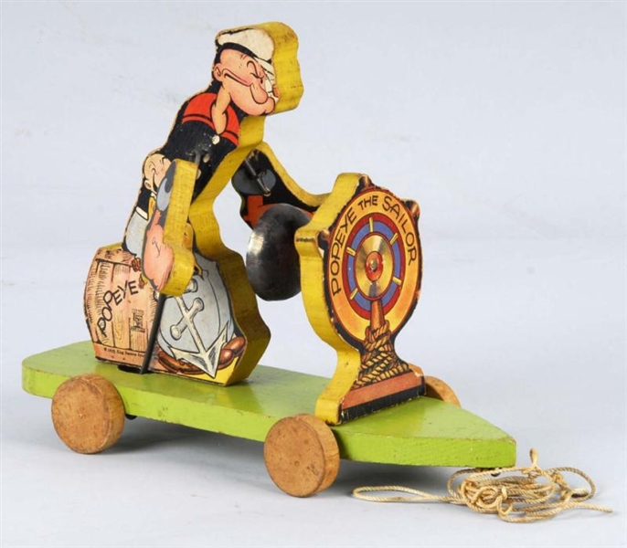 FISHER PRICE NO. 703 POPEYE THE SAILOR PULL TOY.  