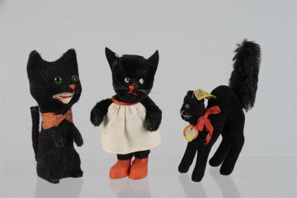 LOT OF 3: HALLOWEEN BLACK CAT PIECES.             