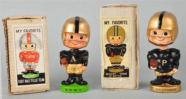 LOT OF 2: COLLEGE FOOTBALL BOBBING HEAD DOLLS.    