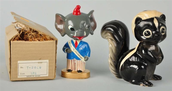 LOT OF 2: COMPOSITION ANIMAL FIGURES.             