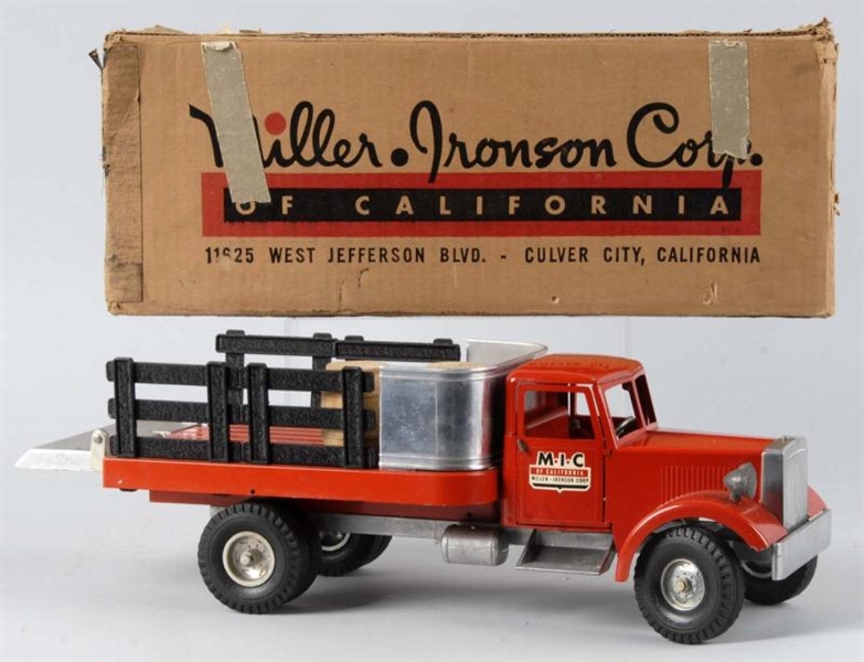 PRESSED STEEL SMITH-MILLER MIC STAKE TRUCK TOY.   