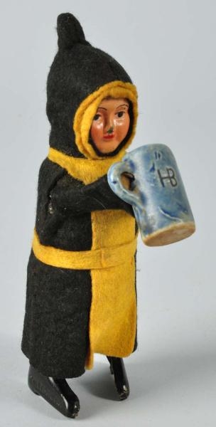 SCHUCO MUNICH MAIDEN FIGURAL WIND-UP TOY.         